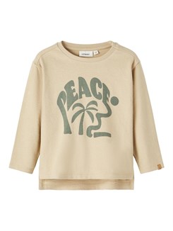 Lil' Atelier Nelo LS loose t-shirt - Warm sand