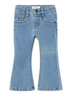 Lil' Atelier Salli slim boot jeans - Medium blue Denim