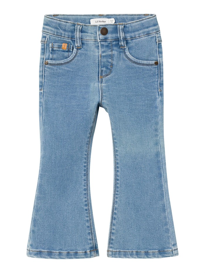 Lil\' Atelier Salli slim boot jeans - Medium blue Denim
