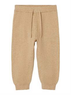 Lil' Atelier Dija knit pants - Warm sand