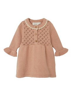 Lil' Atelier Floro LS knit dress - Sirocco 