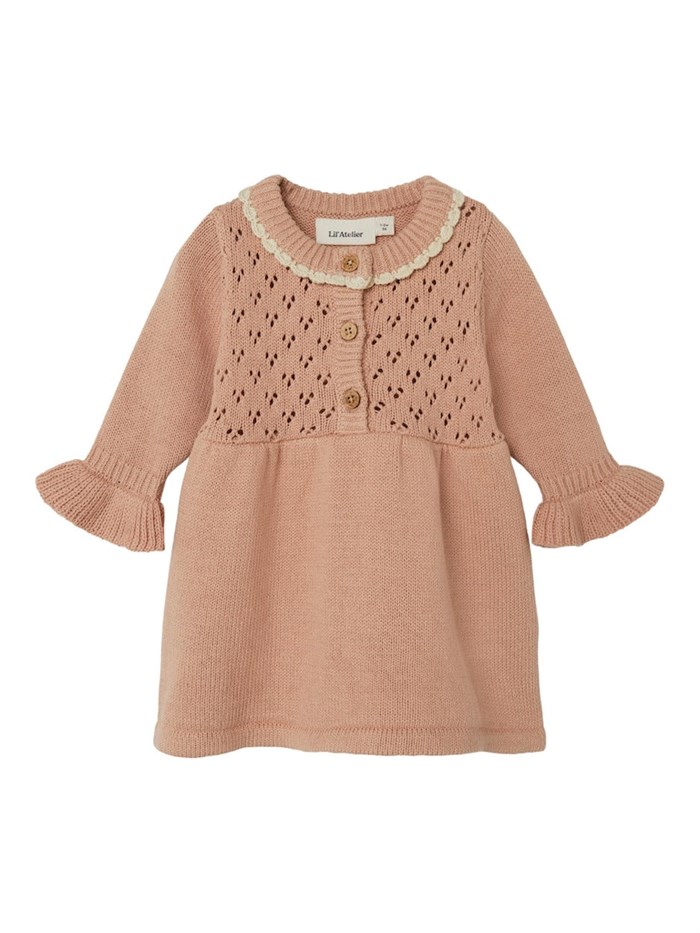 Lil\' Atelier Floro LS knit dress - Sirocco 