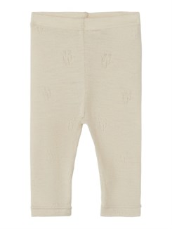 Lil' Atelier Nava wool leggings - Sandshell