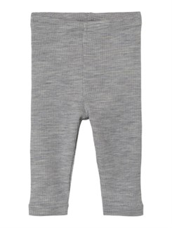 Lil' Atelier Fable wool leggings - Grey Melange