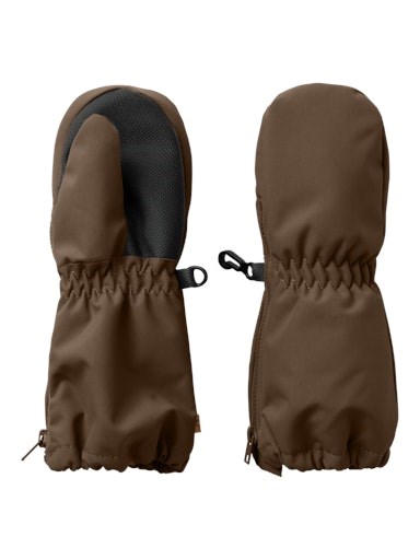 Lil\' Atelier Snow mittens - Dark earth