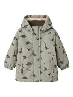 Lil' Atelier snow jacket - Pewter dino