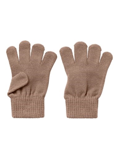 Lil\' Atelier Nalu knit gloves - Beaver Fur