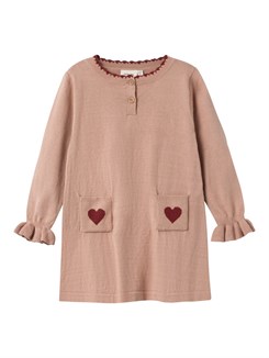 Lil' Atelier Saran LS knit dress - Nougat
