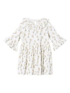 Lil' Atelier Gavo loose dress - Coconut milk AOP Lemon icing