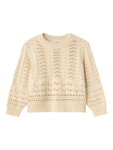 Lil\' Atelier Lale LS knit - Bleached Sand