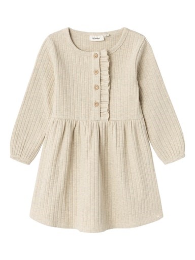 Lil\' Atelier Niva LS dress - Bleached Sand