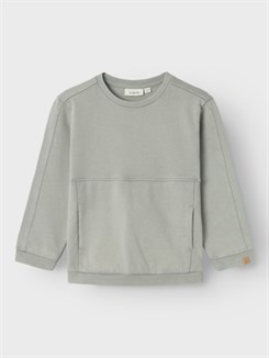Lil' Atelier Alf folo LS loose sweatshirt - Limestone