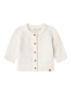 Lil' Atelier Larson LS knit cardigan - Coconut Milk