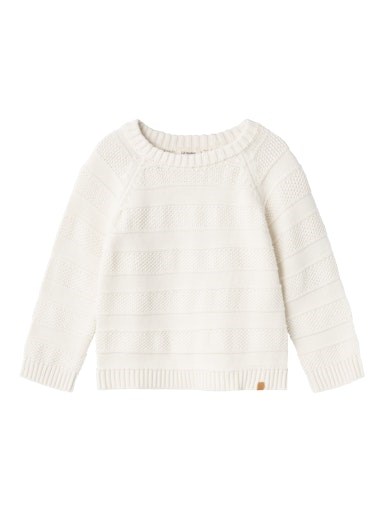 Lil\' Atelier Larson LS knit - Coconut Milk