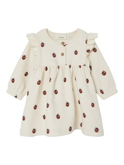 Lil' Atelier Fronja LS sweat dress - Whitecap Ladybugs