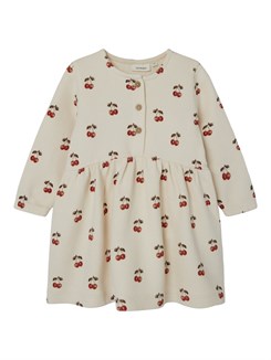 Lil' Atelier Fronja LS sweat dress - Whitecap Cherries