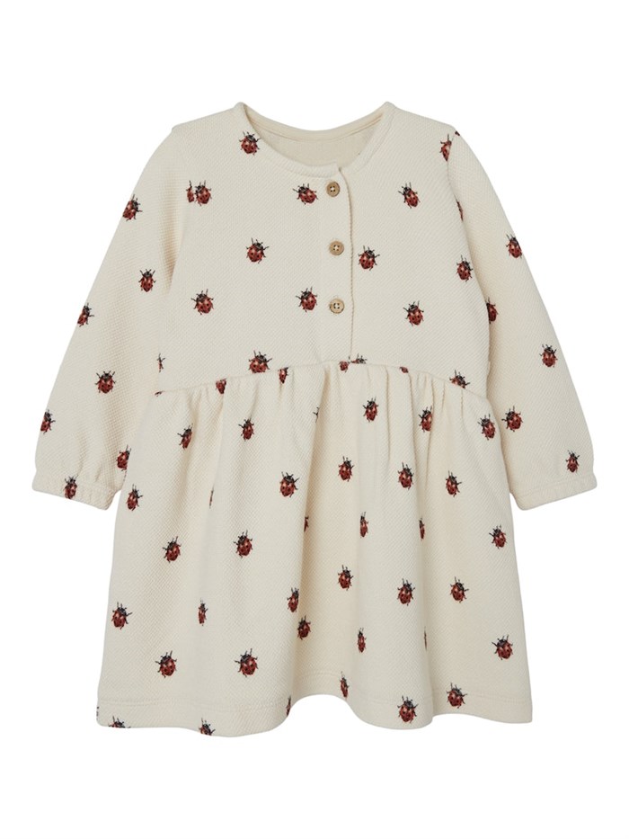 Lil\' Atelier Fronja LS sweat dress - Whitecap Ladybugs