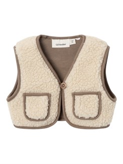 Lil' Atelier Jono sherpa vest - Birch