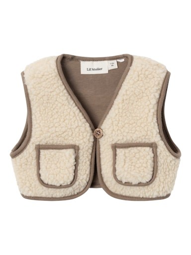 Lil\' Atelier Jono sherpa vest - Birch