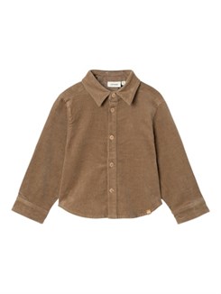 Lil' Atelier Obert LS cord shirt - Sepia Tint