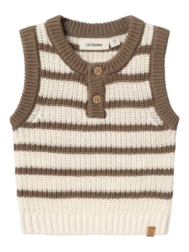 Lil\' Atelier Emlen knit vest - Birch 