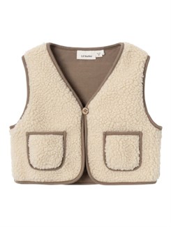 Lil' Atelier Jono sherpa vest - Birch