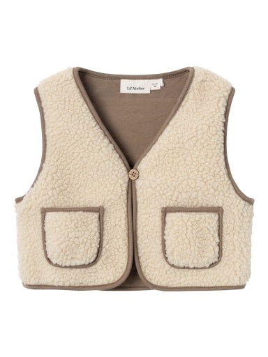 Lil\' Atelier Jono sherpa vest - Birch