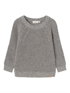 Lil' Atelier Noro LS knit - Sky gray