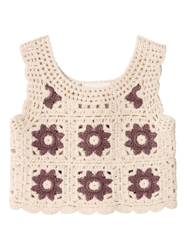 Lil\' Atelier Folino loose knit vest - Birch 