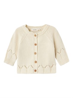 Lil' Atelier Framla LS knit cardigan - Turtledove 