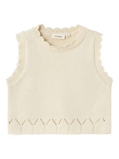 Lil\' Atelier Framla knit vest - Turtledove