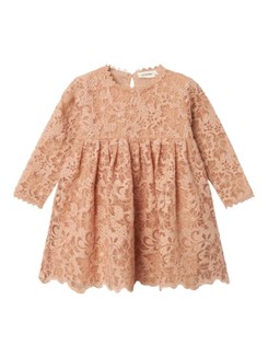 Lil' Atelier Froseli LS loose dress - Rugby Tan