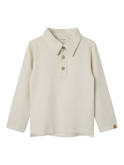 Lil' Atelier Fundo LS poloshirt - Turtledove