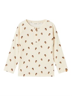 Lil' Atelier Gavo LS slim top - Turtledove acorn