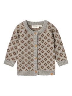 Lil' Atelier Roger LS knit cardigan - Mirage gray