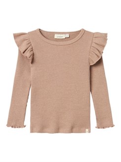 Lil' Atelier Sophia LS slim top - Rugby tan