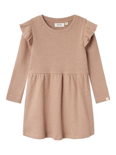 Lil\' Atelier Sophia LS dress - Rugby Tan