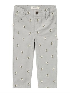 Lil' Atelier Bella baggy cord pants - Mirage gray