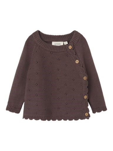 Lil\' Atelier Laguna LS wrap knit - Peppercorn