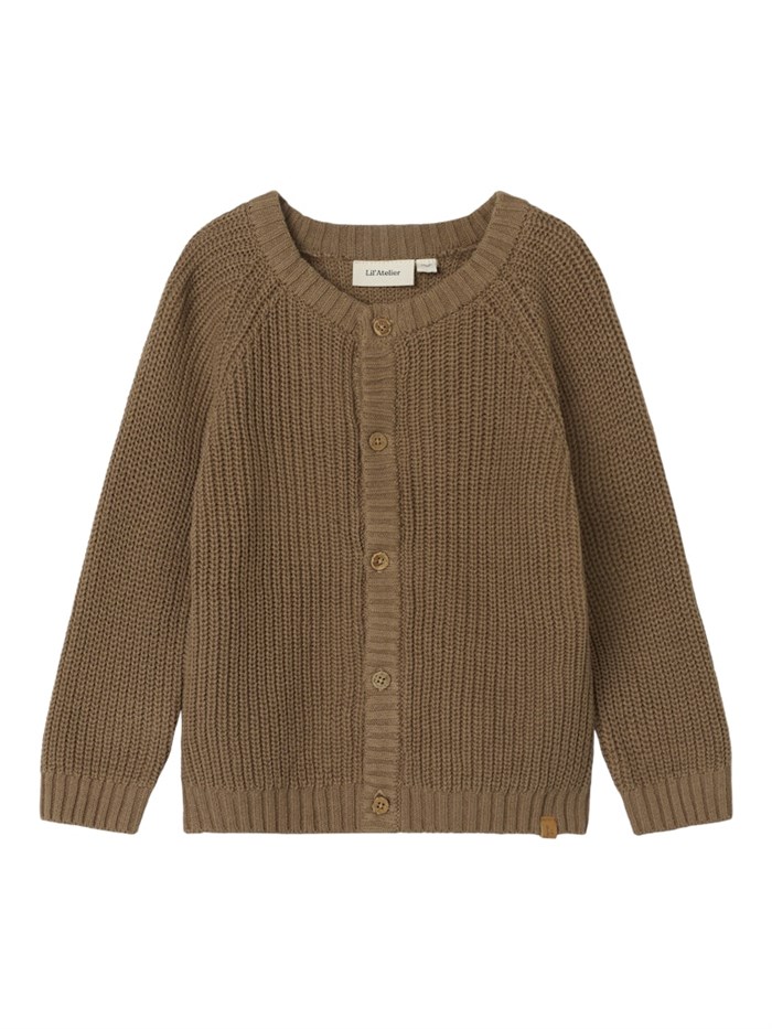 Lil\' Atelier Emlen LS knit cardigan - Sepia Tint