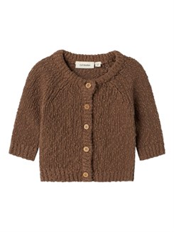 Lil' Atelier Sally LS knit cardigan - Shitake