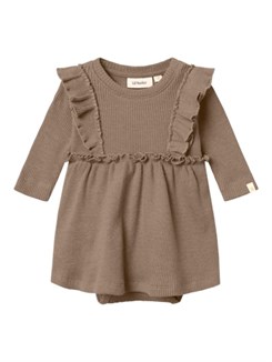 Lil' Atelier Sophia LS body dress - Shitake