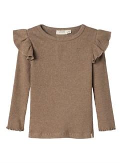 Lil' Atelier Sophia LS slim top - Shitake