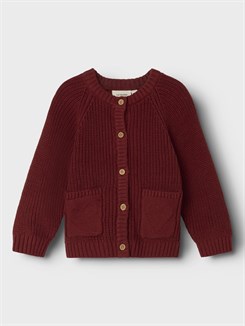 Lil' Atelier Emlen LS knit cardigan - Spiced Apple