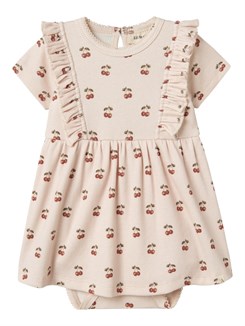 Lil' Atelier Lavo SS body dress - Silver Peony