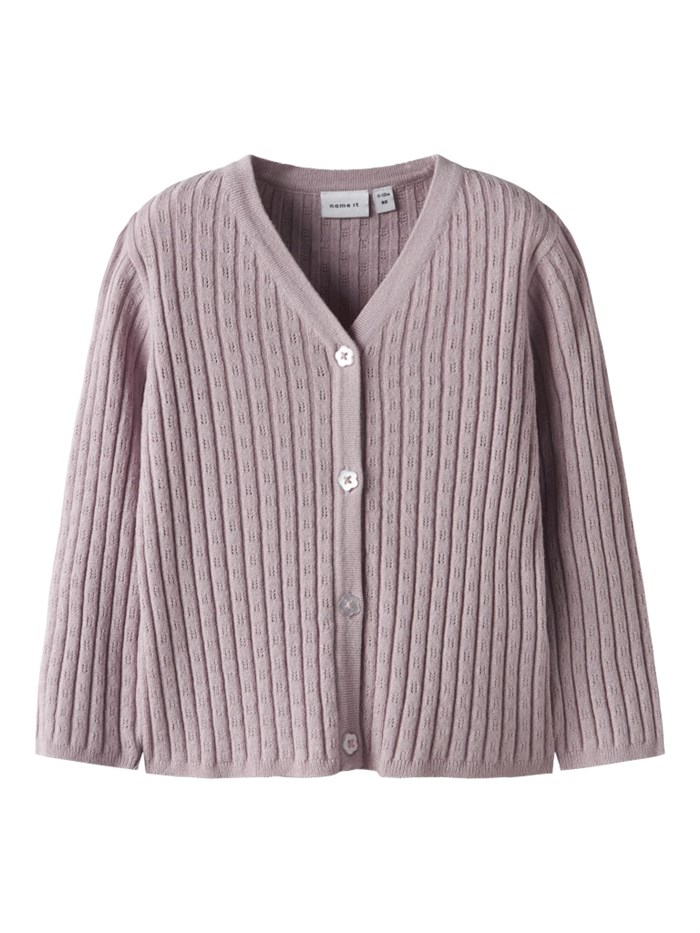 Name it Kind LS knit cardigan - Burnished Lilac