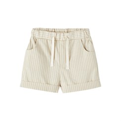 Lil' Atelier Diogo loose shorts - Turtledove stripes