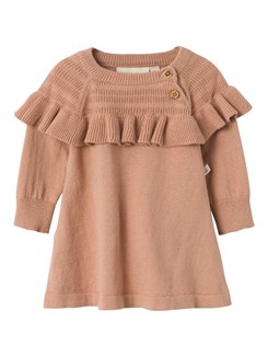 Lil' Atelier Nina LS knit dress - Nougat