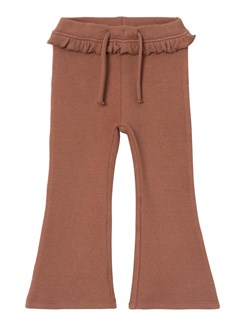 Lil' Atelier Thora bootcut leggings - Carob brown