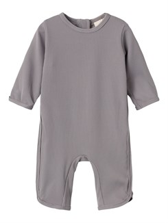 Lil' Atelier Farlo LS UV swimsuit - Silver filigree